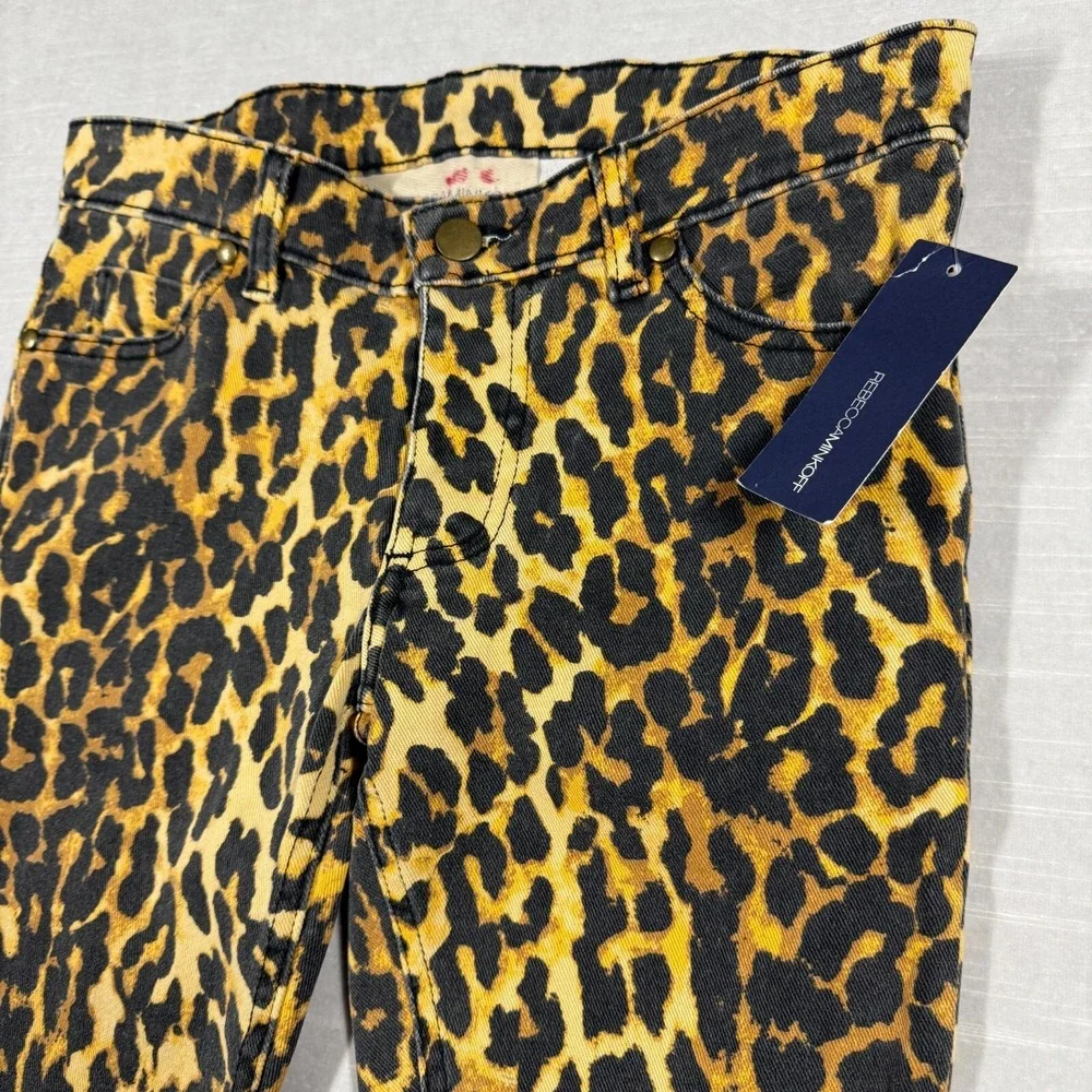 Rebecca Minkoff Jeans Women 0 Leopard Cheetah Beetle Juice S10404 Bold Celebrity - Picture 3 of 16